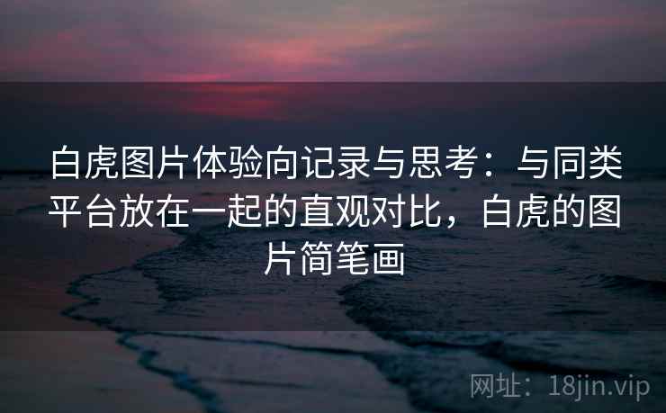 白虎图片体验向记录与思考：与同类平台放在一起的直观对比，白虎的图片简笔画