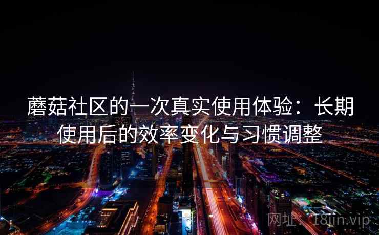 蘑菇社区的一次真实使用体验：长期使用后的效率变化与习惯调整