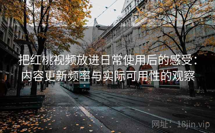 把红桃视频放进日常使用后的感受：内容更新频率与实际可用性的观察