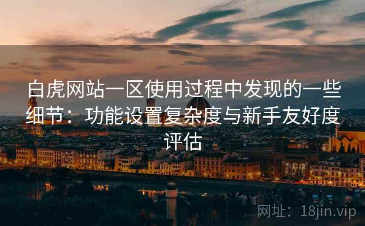 白虎网站一区使用过程中发现的一些细节：功能设置复杂度与新手友好度评估