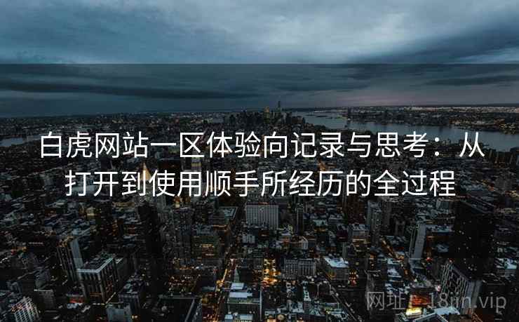 白虎网站一区体验向记录与思考:从打开到使用顺手所经历的全过程 白虎网站一区体验向记录与思考:从打开到使用顺手所经历的全过程