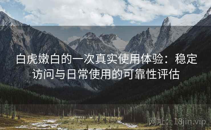 白虎嫩白的一次真实使用体验:稳定访问与日常使用的可靠性评估 白虎嫩白的一次真实使用体验:稳定访问与日常使用的可靠性评估