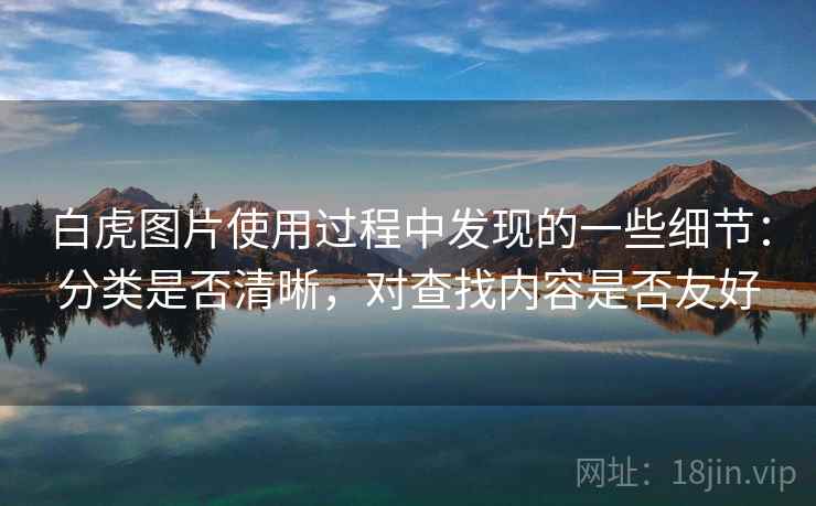 白虎图片使用过程中发现的一些细节：分类是否清晰，对查找内容是否友好